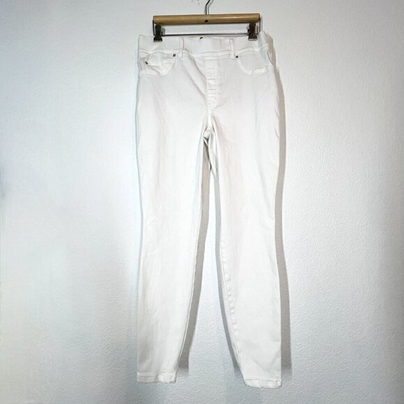Spanx White Jeans Denim Pants Pull On Large - Picture 3 of 12